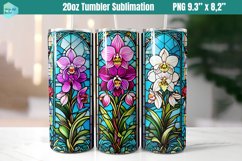 Flowers 20 OZ Skinny Tumbler Sublimation Product Image 1