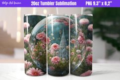 3D Flowers 20 OZ Skinny Tumbler Sublimation Product Image 1
