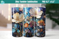 Flowers 20 OZ Skinny Tumbler Sublimation Product Image 1