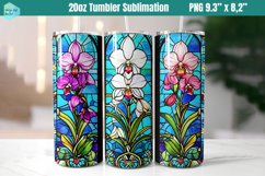 Flowers 20 OZ Skinny Tumbler Sublimation Product Image 1