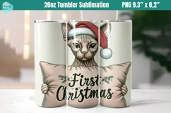 First Christmas 20 OZ Skinny Tumbler Sublimation Product Image 2