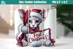 First Christmas 20 OZ Skinny Tumbler Sublimation Product Image 3