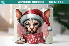 First Christmas 20 OZ Skinny Tumbler Sublimation Product Image 4