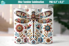 20 OZ Skinny Tumbler Sublimation | Dragonfly Product Image 1