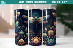 20 OZ Skinny Tumbler Sublimation | Dragonfly Product Image 1