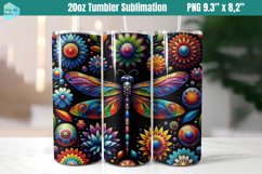 20 OZ Skinny Tumbler Sublimation | Dragonfly Product Image 1
