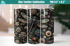 20 OZ Skinny Tumbler Sublimation | Dragonfly Product Image 1