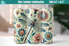 20 OZ Skinny Tumbler Sublimation | Dragonfly Product Image 1