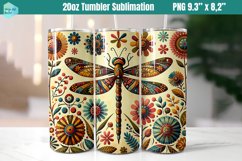 20 OZ Skinny Tumbler Sublimation | Dragonfly Product Image 1