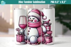 Grumpy snowman 20 OZ Skinny Tumbler Sublimation Product Image 1