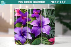 20 OZ Tumbler Sublimation | Tropic Flowers sublimation Product Image 1