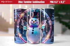 Christmas 20 OZ Skinny Tumbler Sublimation Snowman Product Image 1