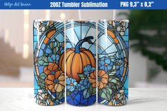 20 OZ Skinny Tumbler Sublimation |Autumn PNG Product Image 1