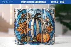 20 OZ Skinny Tumbler Sublimation |Autumn PNG Product Image 1