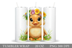 Cute Duck Tumbler Design. Cute Duck Sublimation Product Image 1