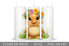 Cute Duck Tumbler Design. Cute Duck Sublimation Product Image 1