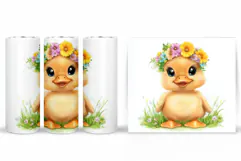 Cute Duck Tumbler Design. Cute Duck Sublimation Product Image 2