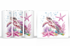 Turtle Tumbler Design. Sea Turtle Tumbler Sublimation Product Image 2