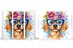 Cute Dog Tumbler Design. Dog Summer Tumbler Sublimation Product Image 2