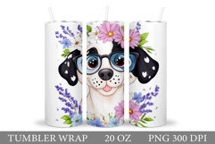 Cute Dog Tumbler Design. Dog Summer Tumbler Sublimation Product Image 1