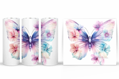 Butterflies Tumbler Design. Butterfly Tumbler Sublimation Product Image 2