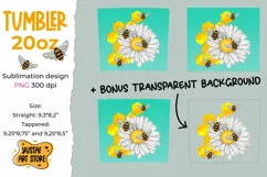 Bee watercolor illustration Skinny Tumbler 20oz sublimation Product Image 2