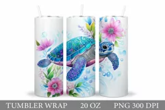 Turtle Tumbler Design. Turtle Tumbler Sublimation Product Image 1