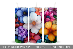 Flowers Tumbler Design. Sublimation Tumbler Flower Product Image 1