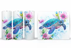 Turtle Tumbler Design. Turtle Tumbler Sublimation Product Image 2