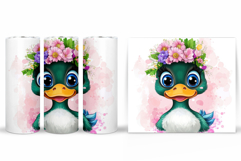 Cute Duck Tumbler Design. Cute Duck Sublimation Product Image 2