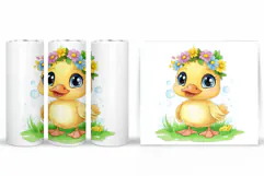 Cute Duck Tumbler Design. Cute Duck Sublimation Product Image 2