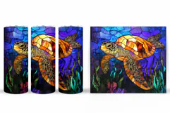 Turtle Tumbler Wrap Design. Turtle Tumbler Wrap Sublimation Product Image 2