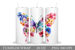 Butterfly Tumbler Design. Butterfly Tumbler Sublimation Product Image 1