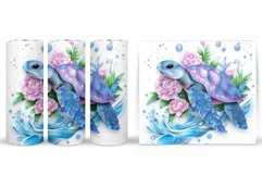 Turtle Tumbler Design. Sea Turtle Tumbler Sublimation Product Image 2