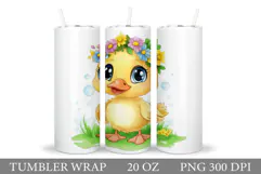 Cute Duck Tumbler Design. Cute Duck Sublimation Product Image 1