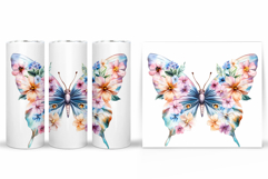 Butterflies Tumbler Design. Butterfly Tumbler Sublimation Product Image 2
