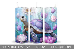 Turtle Tumbler Wrap Design. Turtle Tumbler Wrap Sublimation Product Image 1