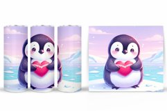 Valentines Penguin Tumbler. Valentines Tumbler Sublimation Product Image 2