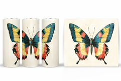 Butterflies Tumbler Design. Butterfly Tumbler Sublimation Product Image 2