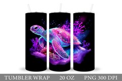 3D Turtle Tumbler Design. Sea Tumbler Sublimation Product Image 1