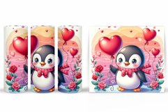 Valentines Penguin Tumbler. Valentines Tumbler Sublimation Product Image 2