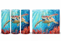 Turtle Tumbler Design. Sea Turtle Tumbler Sublimation Product Image 2