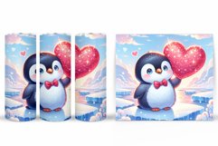 Valentines Penguin Tumbler. Valentines Tumbler Sublimation Product Image 2