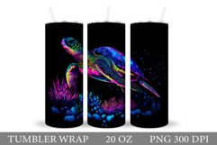 Turtle Tumbler Design. Sea Turtle Tumbler Sublimation Product Image 1