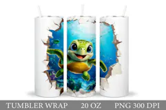 Turtle Tumbler Design. Turtle Tumbler Sublimation Product Image 1