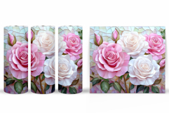 Roses Tumbler Design. Flowers Tumbler Sublimation Product Image 2