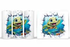 Turtle Tumbler Design. Sea Turtle Tumbler Sublimation Product Image 2