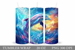 Dolphin Tumbler Design. Dolphin Tumbler Sublimation Product Image 1