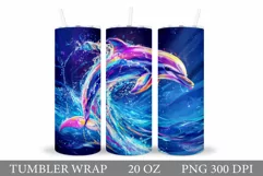 Dolphin Tumbler Design. Dolphin Tumbler Sublimation Product Image 1