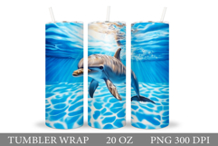 Dolphin Tumbler Design. Dolphin Tumbler Sublimation Product Image 1